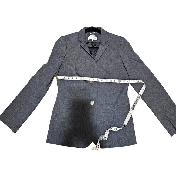 Calvin Klein Women's Gray Stretch Blazer Jacket Size 8 - Picture 9 of 9